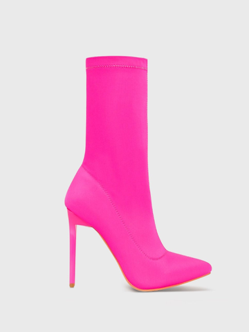 Сексуальные сапоги на остром каблуке ниже колена